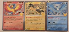 Zapdos Articuno Moltres MEP 096 097 098 30th Poster Collection Promo picture