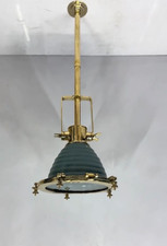 Nautical Brass Green Aluminum Pendant Light Cargo Ship WISKA Bar Decor Lamp picture