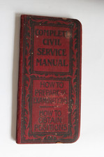 Complete Civil Service Manual Booklet 1902 1st Ed. picture