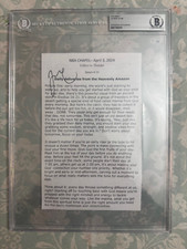 Boston Celtics Jayson Tatum signed ducment Pre Game Chapel Notes BAS slab picture
