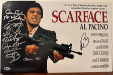 SCARFACE  11 x 14 Poster/Photo Signed by AL  PACINO (witnessed) + 9 others. picture