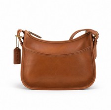 Vintage Coach USA Glove Tanned Leather Hobo Bag British Tan Authenticated 9322 picture