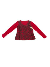 Coldwater Creek Allover Sequin Paisley Long-Sleeve Tee Vintage Small NWT picture