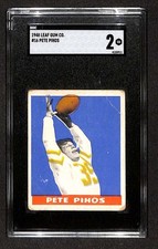 1948 Leaf #16 Pete Pihos HOF RC SGC 2 GOOD C107336 picture