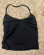 SHEIN Curve Black Ribbed Knit Halter Neck Sleeveless Stretch Tank Womens 2XL picture