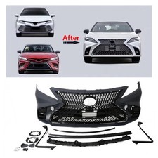 For 2018-2023 Toyota Camry LS Style Front Bumper w/ Grille Trim Fog Lights picture