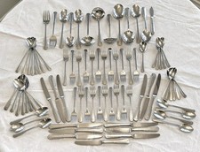 Oneida Cityscape Huge 83pc Lot Stainless Flatware Service for 10 Serving Pieces picture