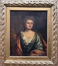 After Sir Godfrey Kneller : Portrait Of A Lady Geraldine Inglis , Oil On Canvas picture