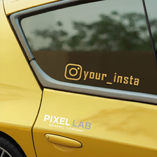 Personalized Instagram Sticker Vinyl Decal (x2) Car Window IG Username Drift JDM picture