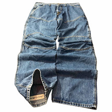 90s VINTAGE MADE IN USA JNCO DENIM JEANS 36x30‼️ picture
