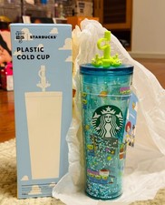 NEW Starbucks Korea Toy Story 5 Alien Little Green Men Plastic Cold Cup 710ml picture