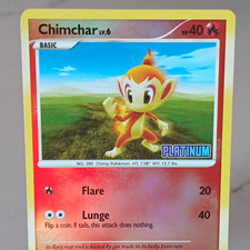 2008Chimchar Platinum Stamped 056/100 Burger King Reverse Holo Pokemon Card picture