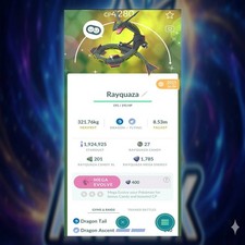Lv50-3moves - Shiny Rayquaza - Skill Dragon Ascent + Breaking Swipe - 1mill Dust picture