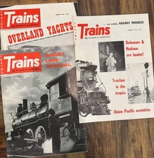 Vintage 1959 TRAINS Magazine Lot — 3 Consecutive Issues (Jan, Feb, Mar) picture