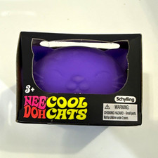 Schylling NeeDoh Cool Cats Purple Squeeze Ball Squish Pet Pinch Touch 26119HY picture