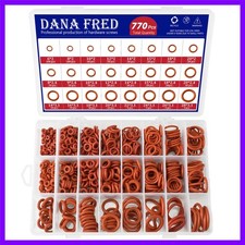Red O-Rings Spacer Assortment Kit, Red Rubber O Ring Assortment Set for Car A... picture