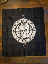 Vintage 1997 Cypress Hill Nikry Skull Logo Fabric Banner 39x44 NOS Rare picture