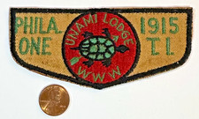 MERGED BOY SCOUT BSA OA UNAMI 1 43 8 CENTRAL NJ PA TWILL FF F1 FIRST FLAP picture