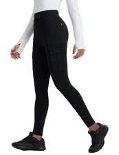 baleaf Women's Fleece Lined Leggings Cargo Pockets Waterproof picture