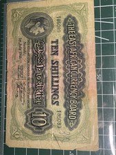 East African Currency Board 1941 10 Shillings Banknote Circulated Ungraded picture