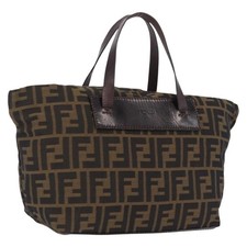 FENDI Zucca Canvas Tote Bag Brown Black 15823 Auth ep16778 picture