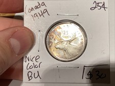 Canada 1949 25 Cents BU Nice Color picture