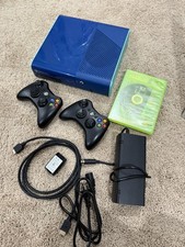 Xbox 360 E Call Of Duty Special Edition Blue Console Tested W/ Power Supply picture