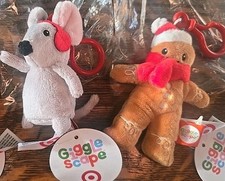 Set of 2 TARGET Limited Edition Holiday 2025 Giggle Scape Plush Keychain - NEW  picture