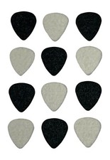 Felt Picks for Ukulele, Guitar, and Bass 12 Pack Pick Natural and Black picture