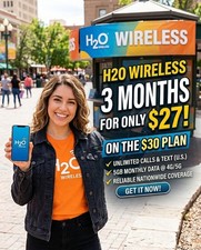 E-SIM H2O H20 WIRELESS ✅  ESIM ACTIVATION ⭐ 3 MONTHS x $30 Plan ⭐ UNLIMITED T/T picture