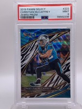 2019 Panini Select Zebra Prizm Christian McCaffrey SP PSA 9 Mint picture