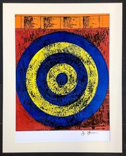 Jasper Johns - Target w/Four Faces, Hand signed 16