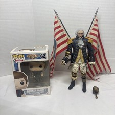 BioShock Infinite Lot: Funko Pop Booker DeWitt & NECA Motorized Patriot w/ Flags picture