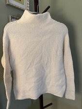 Madewell Southfield Mockneck Sweater Womens XS Ivory Wool Blend F9719 picture
