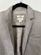 Linen J. Crew Schoolboy Blazer Sport Coat Women Size 0 Gray picture
