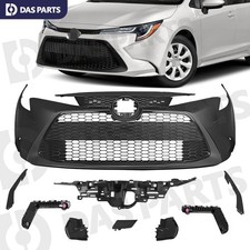 Complete Front Primed Bumper Cover Grill Kit For 2020-2024 Toyota Corolla LE XLE picture