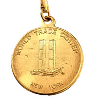 Rare 1970s Manhattan Savings Bank WTC World Trade Center Key Chain FOB New NOS picture