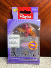 Vintage Playtex Ortho-Pro Pacifiers Orthodontic Latex Nipple Old Stock  picture