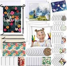 128 PCS Sublimation Blanks Products, Sublimation Starter Kit with Instruction M picture