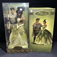 Disney Designer Fairytale Collection Doll Couple Princess Tiana & Naveen #0675 picture