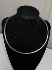 Vintage Mexican 925 Sterling Silver Collar Choker Necklace Signed *Untested* picture