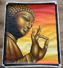 Original Canvas Buddha Bali Painting Wall Art 51 x 41 Inches Hand Painted picture