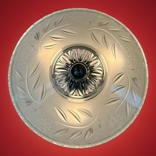 Antique/Vintage 1930's-1940's Art Deco Nouveau Glass Ceiling Light Fixture picture