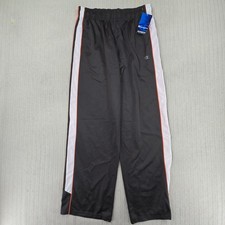 Champion Pants Mens XL Black Microfiber Side Stripe Track Athletic Gym Training picture