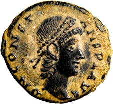 NEAR MS Constans, as Augustus, AD 337-350. AE Nummus MVLT VOT Alexandria picture