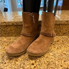Teva De La Vina Suede Ankle Boot Leather Suede Bootie Brown Size 8.5 picture