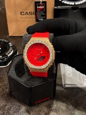 Casio G Shock GA-2100 Watch with Moissanite Bezel Iced Diamond Men's picture