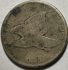 1858 Flying Eagle cent Large letters fair condition  picture