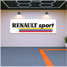 Renault Sport Racing Flag Banner – 71x24 Garage Wall Decor Gift picture