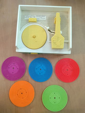 Vintage 1984 Fisher Price Sesame Street Music Box Record Player 5 Records WORKS picture